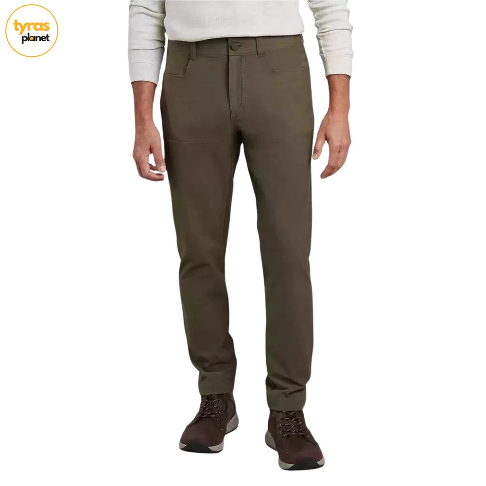 Kirkland Signature Mens Stretch Tech Pant Casual Travel Work Brown 40x32 7771419